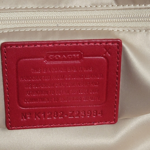 Coach Leather Handmade Tote Shouder Handbag #Z23984. - Picture 7 of 16